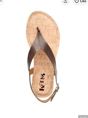 Like NEW KORK’S “Skylar”  Dark Brown Vegan leather Thong Sandal | Size 8 (NoBox)